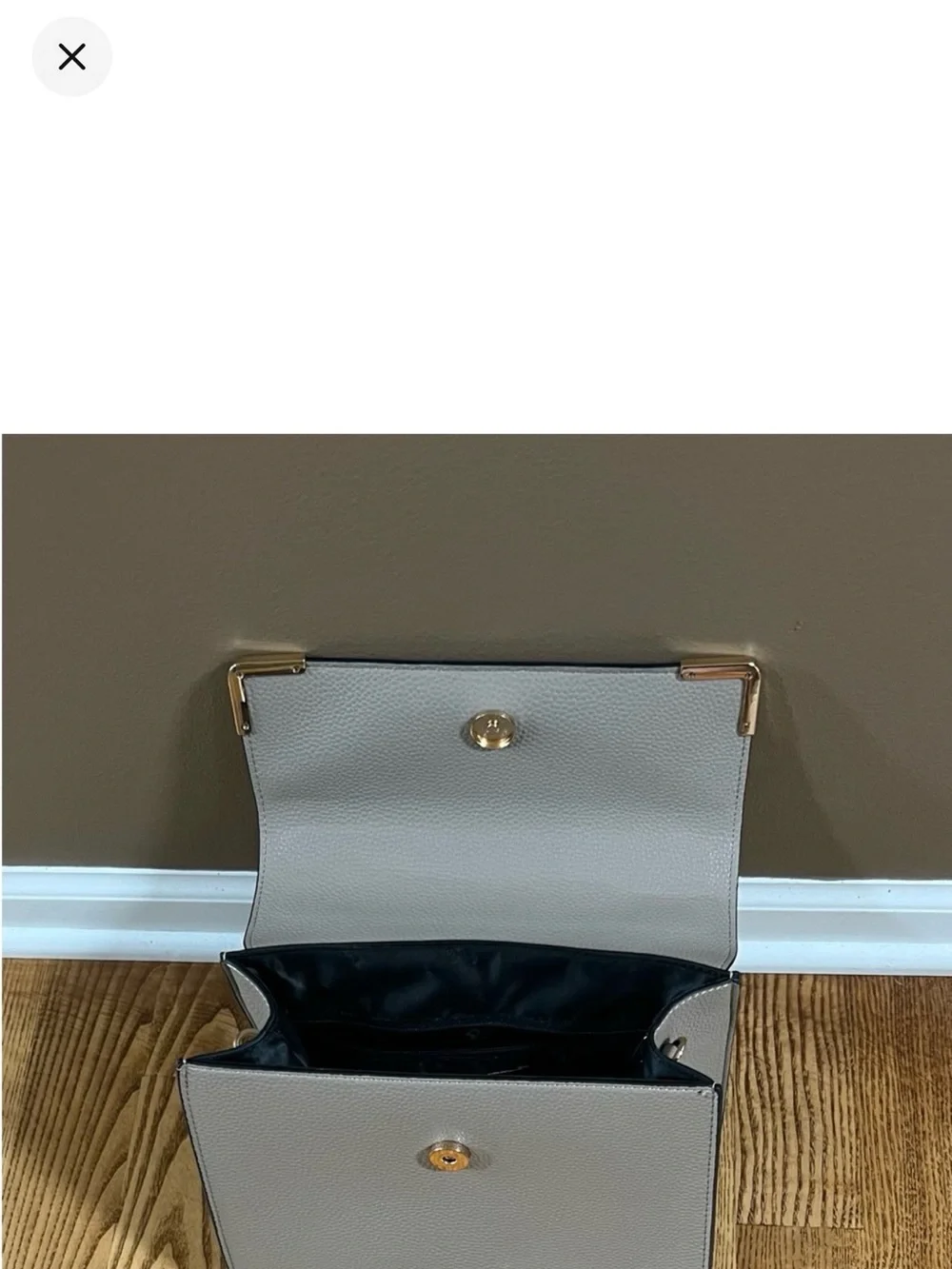Dune London Gray Snake-Print Flap Top-Handle Satchel